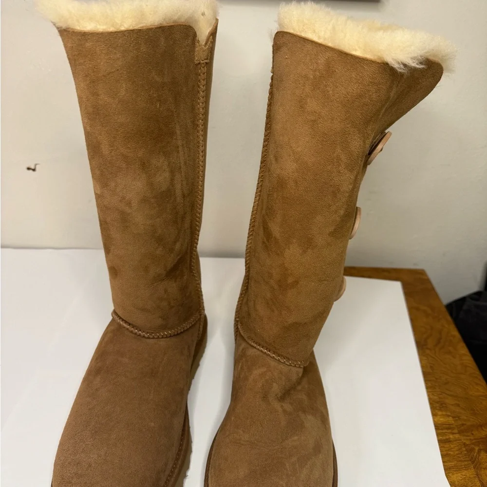 UGG Tan Suede Winter Boots - Picture 1 of 7